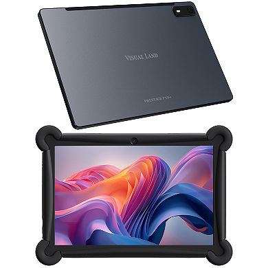 Visual Land Prestige Plus 10-Inch 128GB MediaTek Octa-Core Android 15 Tablet & Bumper Case