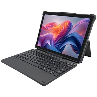 Visual Land Prestige Plus 10-Inch 256GB MediaTek Octa-Core Android 15 2-in-1 Tablet & Keyboard Case