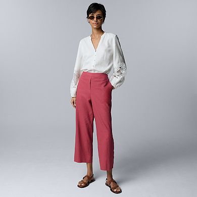 Women's Simply Vera Vera Wang Relaxed Linen Pull-On Pants
