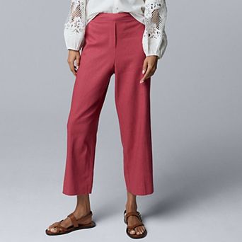 Women's Simply Vera Vera Wang Relaxed Linen Pull-On Pants