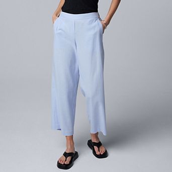 Petite Simply Vera Vera Wang Relaxed Linen Pull-On Pants