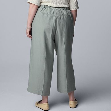 Plus Size Simply Vera Vera Wang Relaxed Linen Pull-On Pants
