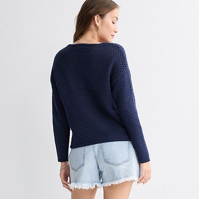 Women's Jollidays American Flag Open Knit Sweater