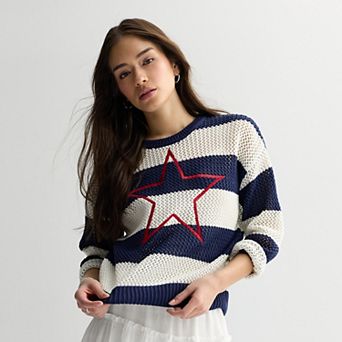 Women's Jollidays Americana Star Stripe Sweater