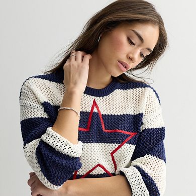 Women's Jollidays Americana Star Stripe Sweater