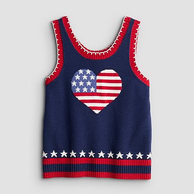 Women's Jollidays American Flag Heart Tank Top