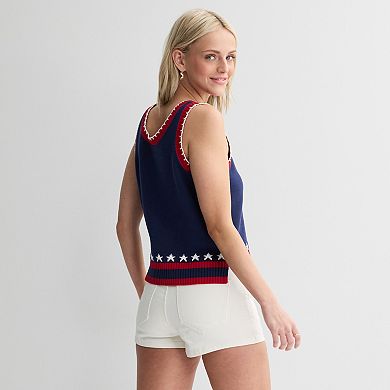 Women's Jollidays American Flag Heart Tank Top