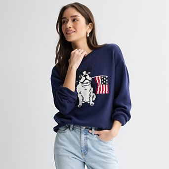 Juniors' Jollidays American Dog Sweater