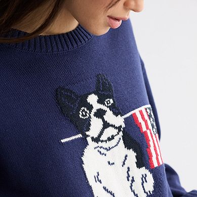 Juniors' Jollidays American Dog Sweater