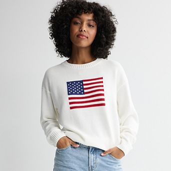 Juniors' Jollidays Americana Flag Sweater