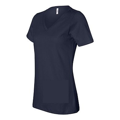 BELLA + CANVAS Womens Relaxed Jersey V-Neck Tee