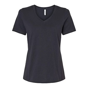 BELLA + CANVAS Womens Relaxed Jersey V-Neck Tee