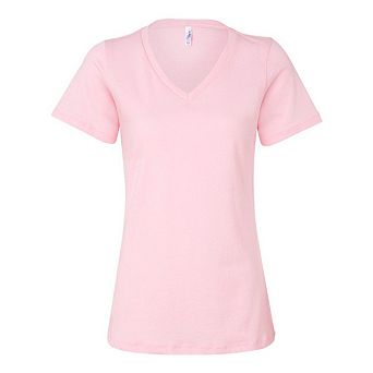 BELLA + CANVAS Womens Relaxed Jersey V-Neck Tee