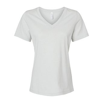 BELLA + CANVAS Womens Relaxed Jersey V-Neck Tee