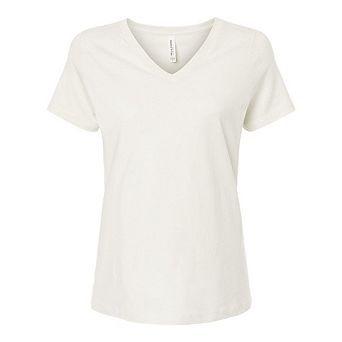 BELLA + CANVAS Womens Relaxed Jersey V-Neck Tee