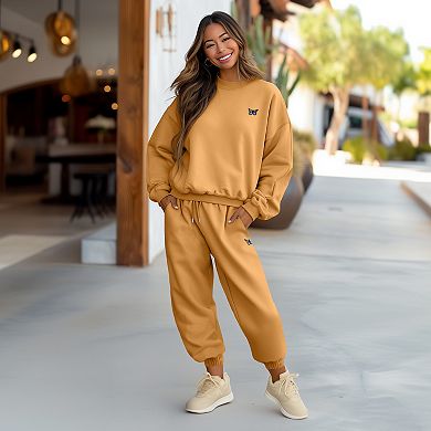 Dalix Butterfly Midweight Fleece Crewneck Sweatsuit