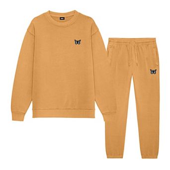 Dalix Butterfly Midweight Fleece Crewneck Sweatsuit