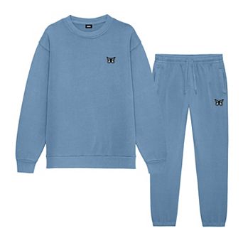 Dalix Butterfly Midweight Fleece Crewneck Sweatsuit
