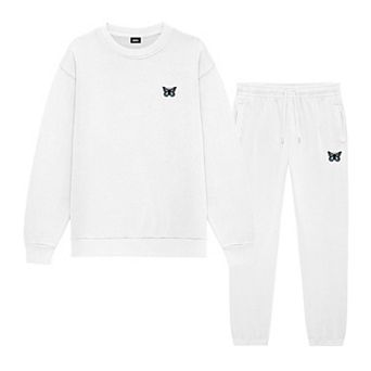 Dalix Butterfly Midweight Fleece Crewneck Sweatsuit