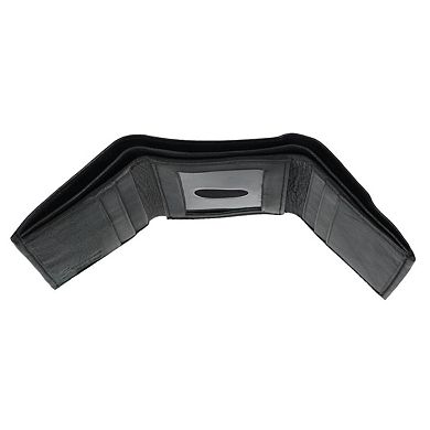 American Bison Men's Lambskin Bifold Wallet with Flip Up ID