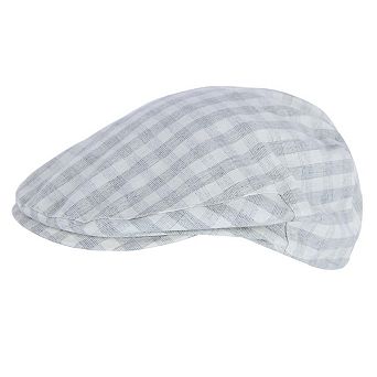 Kenny K. Men's Gingham Check Poly Cotton Ivy Flat Cap