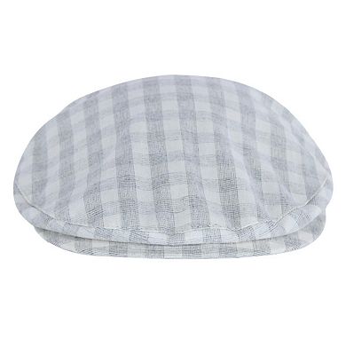 Kenny K. Men's Gingham Check Poly Cotton Ivy Flat Cap
