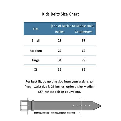 CTM Boy's Leather Rodeo Tooled Western Belt