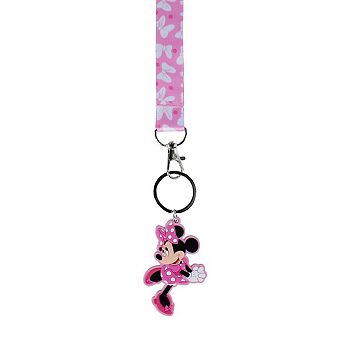 CTM Disney's Minnie Mouse Lanyard 2 in 1 Keychain and Bag Charm