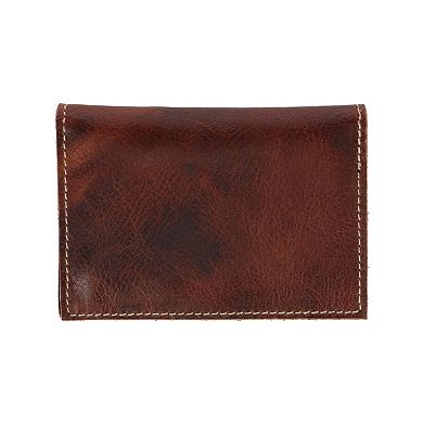 American Bison Men's Oil Pull Up Leather Card Case