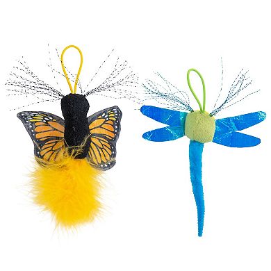 Catstages Catnip Butterfly & Firefly Plush Cat Toys 2-Pack