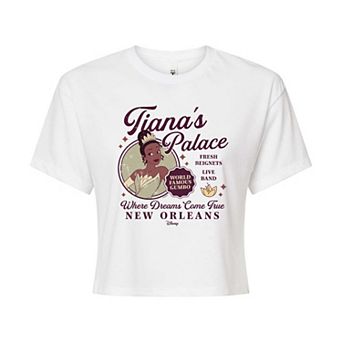 Juniors' Disney's Princess and the Frog Tiana's Palace Cropped Tee