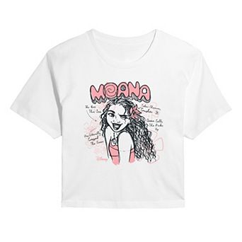 Juniors' Disney's Moana Sketch Cropped Tee