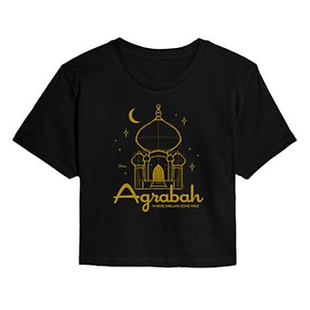 Juniors' Disney's Aladdin Princess Jasmine Agrabah Cropped Tee