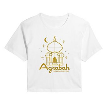 Juniors' Disney's Aladdin Princess Jasmine Agrabah Cropped Tee