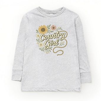 Country Girl Rope Watercolor - Youth Long Sleeve Graphic T-Shirt