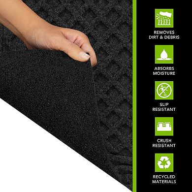 Apache Mills Textures Iron Lattice Non-Slip Weather & Stain Resistant Door Mat