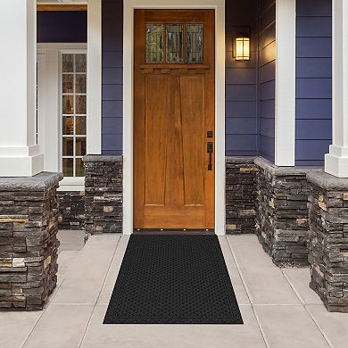 Apache Mills Textures Iron Lattice Non-Slip Weather & Stain Resistant Door Mat