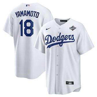 Men's Nike Yoshinobu Yamamoto White Los Angeles Dodgers 2025 World Series Home Replica Player Jersey