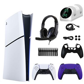 PS5 Slim Digital Console with Additional DualSense Controller & Accessories Kit