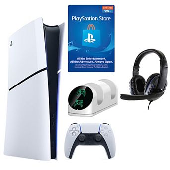 PS5 Slim Console with Accessories and $25 PSN