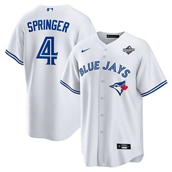 Men's Nike George Springer White Toronto Blue Jays 2025 World Series Home Replica Player Jersey
