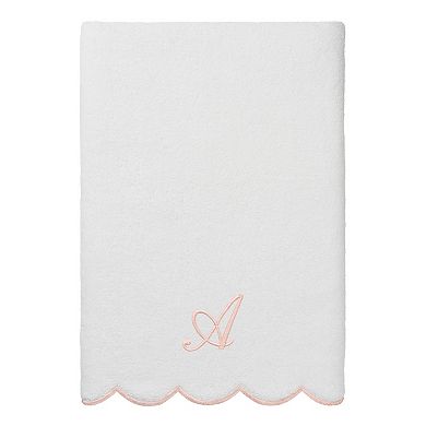 Linum Home Textiles Adornia Scallop 3-pc. Personalized Towel Set