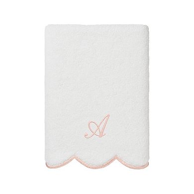 Linum Home Textiles Adornia Scallop 3-pc. Personalized Towel Set