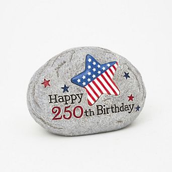 Happy 250th Birthday Americana LED Resin Step Stone Outdoor Decor