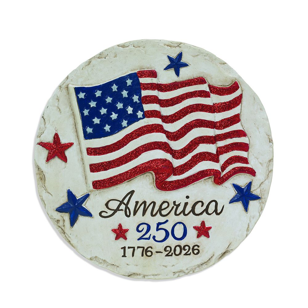 America 250 Years Flag Stepping Stone Outdoor Decor