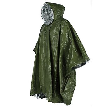 SE Adult Aluminized Thermal Reusable Rain Poncho