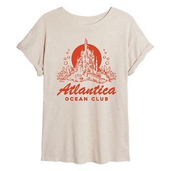 Juniors' Disney's Ariel Atlantica Ocean Club Oversized Tee