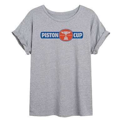 Juniors' Disney / Pixar's Cars Piston Cup Sponsors Oversized Tee