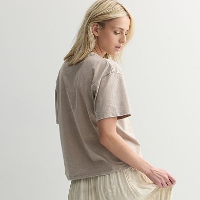 Juniors' Generic Short Sleeve Skimmer Top