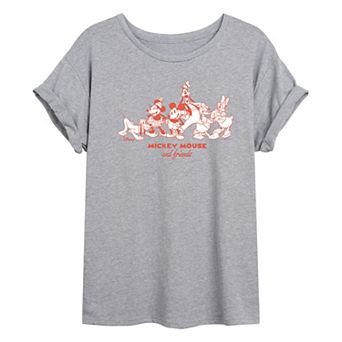 Juniors' Disney's Mickey Mouse & Friends Oversized Tee
